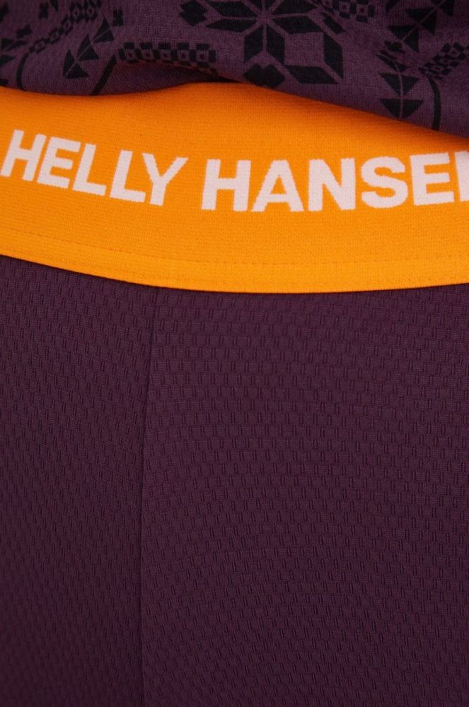 Легінси Helly Hansen жіночі колір фіолетовий однотонні фото 4