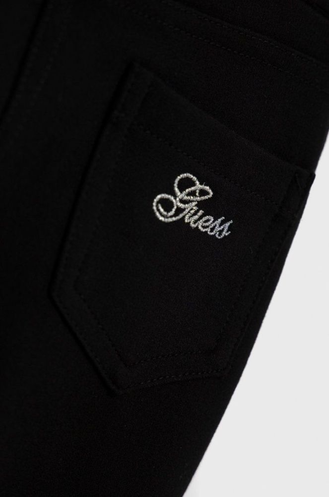 Дитячі легінси Guess колір чорний гладке (1881285) фото 3