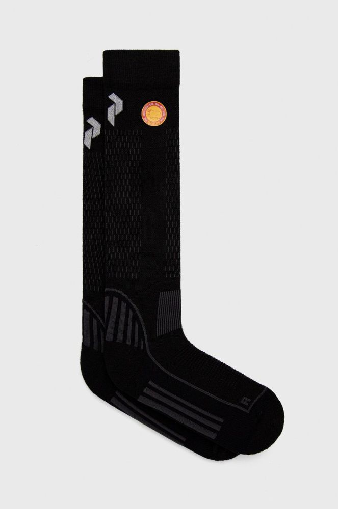 Шкарпетки з домішкою вовни Peak Performance колір чорний