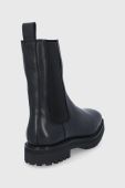 Шкіряні черевики Tiger Of Sweden жіночі колір чорний на платформі