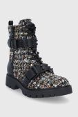 Черевики Guess жіночі колір чорний на плоскому ходу (1845398)