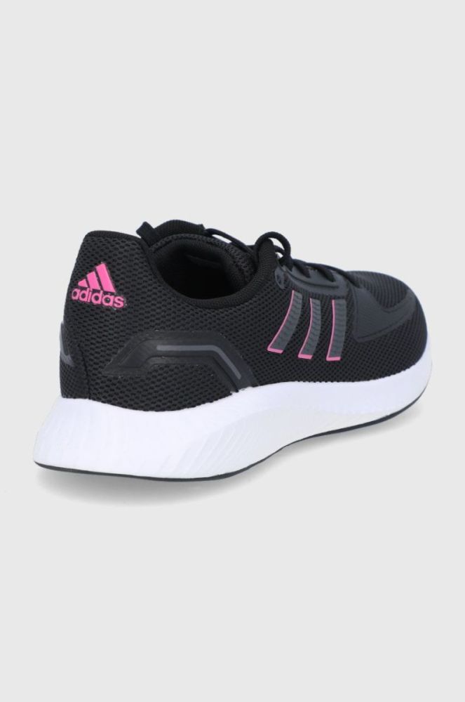 Черевики adidas колір чорний на плоскому ходу фото 3