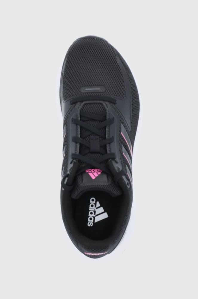 Черевики adidas колір чорний на плоскому ходу фото 4