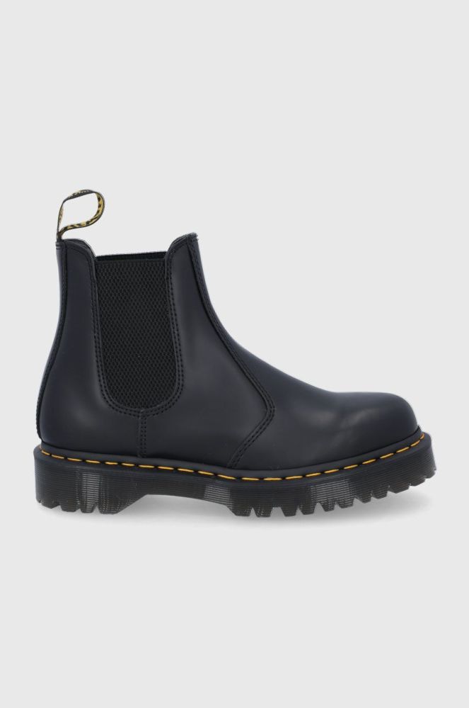 Шкіряні черевики Dr. Martens жіночі колір чорний на платформі 26205001-Black.Smoo