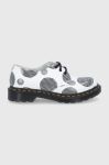 Шкіряні туфлі Dr. Martens 1461 жіночі колір білий на плоскому ходу 26877101-White.Blac Шкіряні туфлі Dr. Martens 1461 жіночі колір білий на плоскому ходу 26877101-White.Blac
