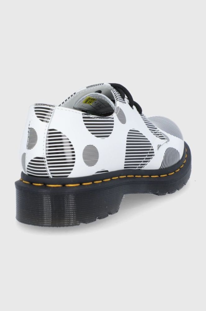 Шкіряні туфлі Dr. Martens 1461 жіночі колір білий на плоскому ходу 26877101-White.Blac фото 3