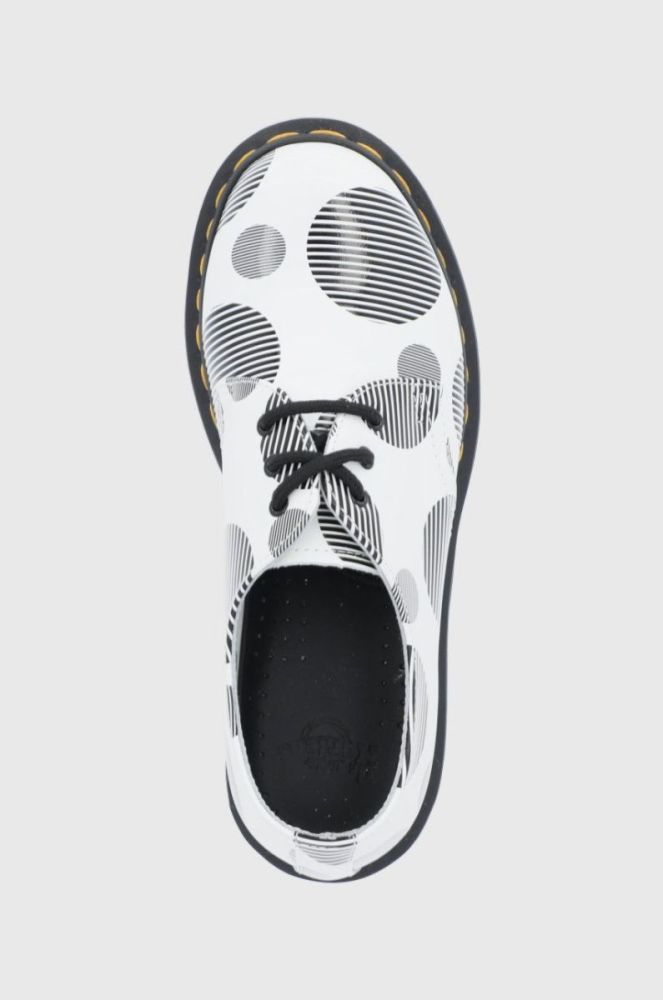Шкіряні туфлі Dr. Martens 1461 жіночі колір білий на плоскому ходу 26877101-White.Blac фото 4