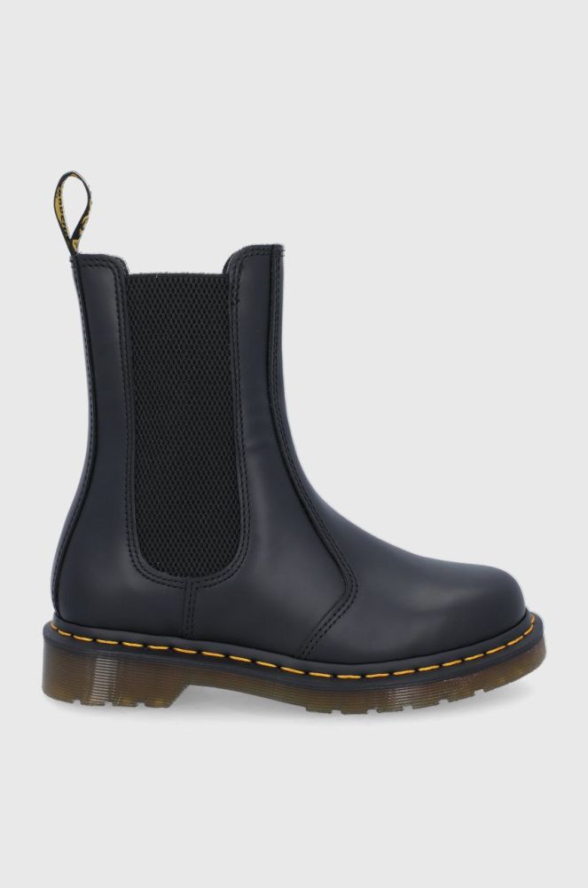 Шкіряні черевики Dr. Martens жіночі колір чорний на плоскому ходу (1835060)