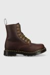 Шкіряні черевики Dr. Martens 1460 Pascal жіночі колір коричневий на плоскому ходу злегка утеплена Шкіряні черевики Dr. Martens 1460 Pascal жіночі колір коричневий на плоскому ходу злегка утеплена