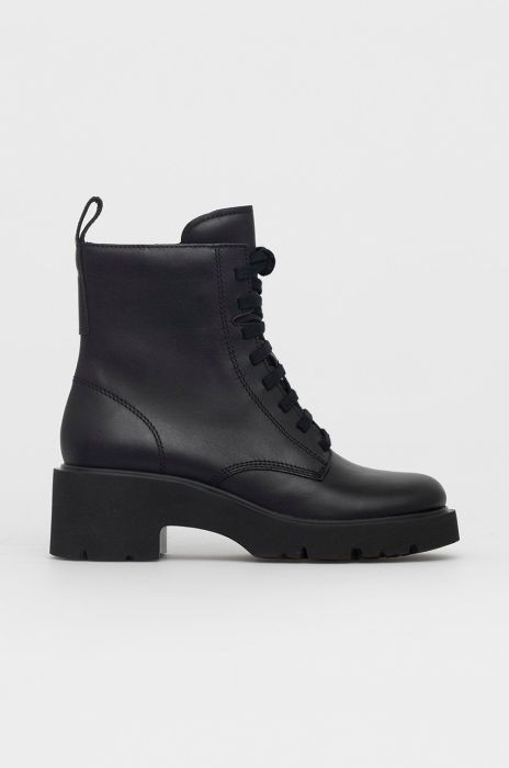 Шкіряні черевики Camper Milah жіночі колір чорний на плоскому ходу (1686226)