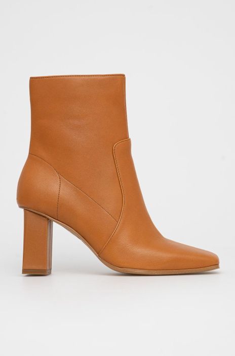 Шкіряні черевики Aldo Theliven жіночі колір коричневий каблук блок