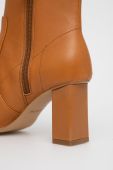 Шкіряні черевики Aldo Theliven жіночі колір коричневий каблук блок