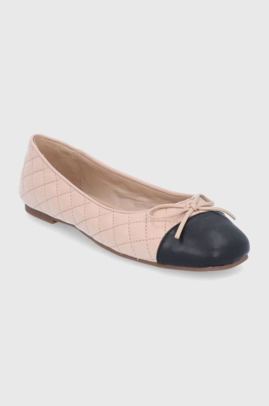 Шкіряні балетки Aldo колір прозорий на плоскому ходу фото 2