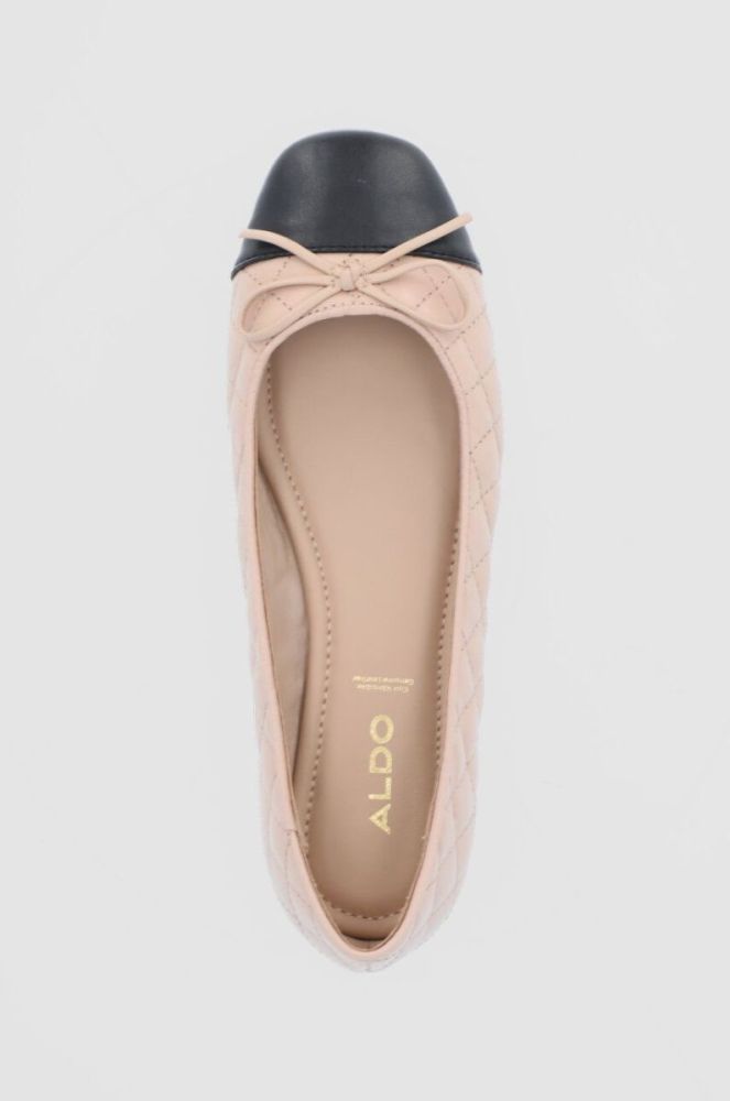Шкіряні балетки Aldo колір прозорий на плоскому ходу фото 4