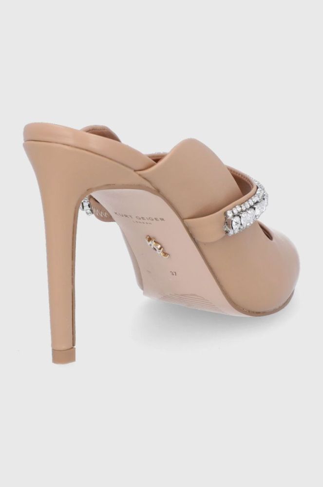 Шкіряні туфлі Kurt Geiger London колір коричневий фото 3
