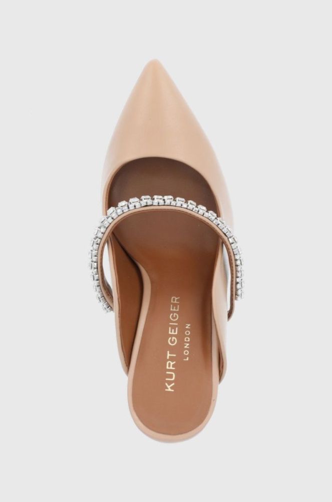 Шкіряні туфлі Kurt Geiger London колір коричневий фото 4