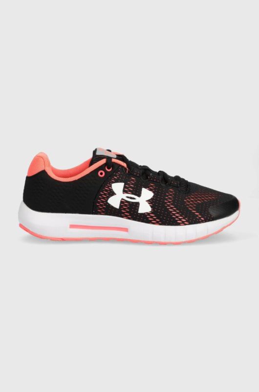 Бігові кросівки Under Armour Micro G Pursuit BP колір чорний на плоскому ходу 3021969-601