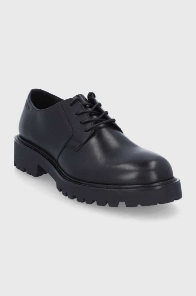 Шкіряні туфлі Vagabond Shoemakers жіночі колір чорний на плоскому ходу (1779181) фото 2