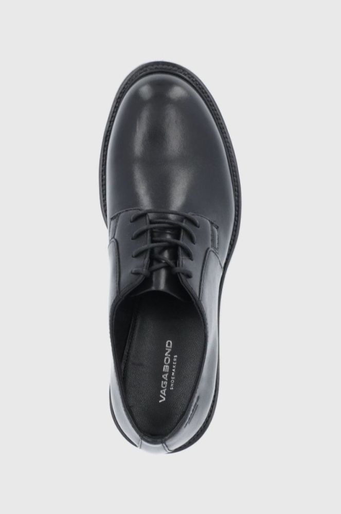 Шкіряні туфлі Vagabond Shoemakers жіночі колір чорний на плоскому ходу (1779181) фото 4
