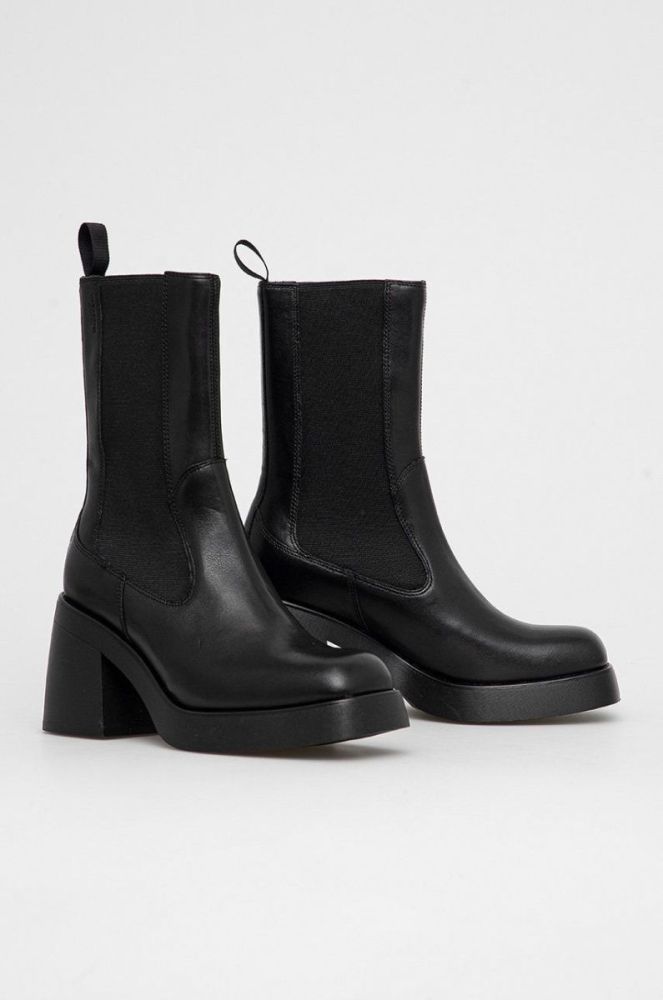 Шкіряні черевики Vagabond Shoemakers жіночі колір чорний каблук блок (1790090) фото 2