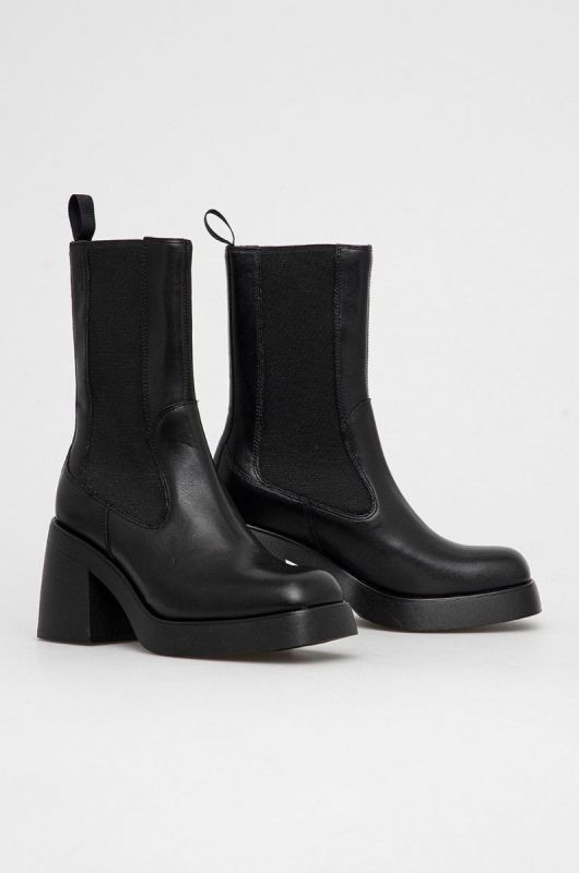 Шкіряні черевики Vagabond Shoemakers жіночі колір чорний каблук блок (1790090) фото 2