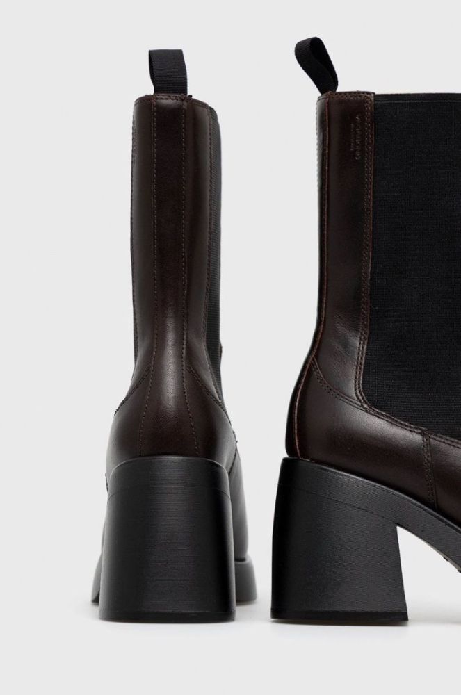 Шкіряні черевики Vagabond Shoemakers жіночі колір коричневий каблук блок фото 3
