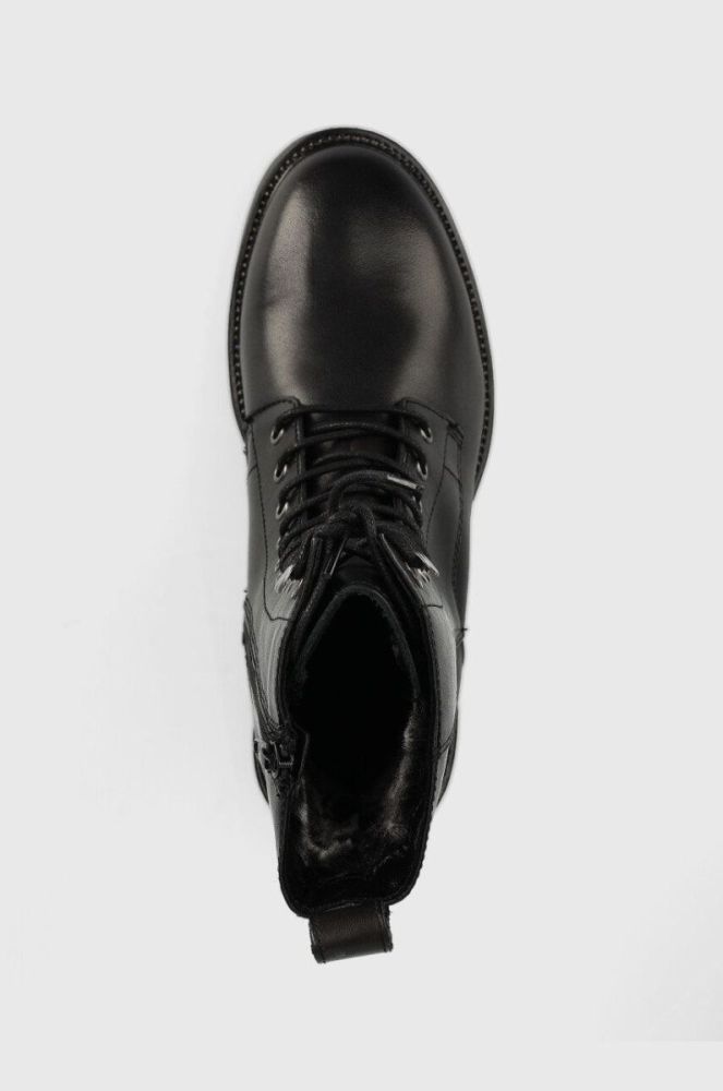 Шкіряні черевики Vagabond Shoemakers Kenova жіночі колір чорний на плоскому ходу утеплене (2594968) фото 4