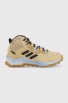 Черевики adidas TERREX AX4 Mid GTX жіночі колір бежевий FZ3242-BEIT/BLK Черевики adidas TERREX AX4 Mid GTX жіночі колір бежевий FZ3242-BEIT/BLK