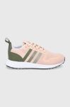 Черевики adidas Originals колір помаранчевий на плоскому ходу Черевики adidas Originals колір помаранчевий на плоскому ходу