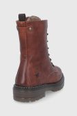 Черевики Mustang жіночі колір коричневий на плоскому ходу злегка утеплена (1906469)