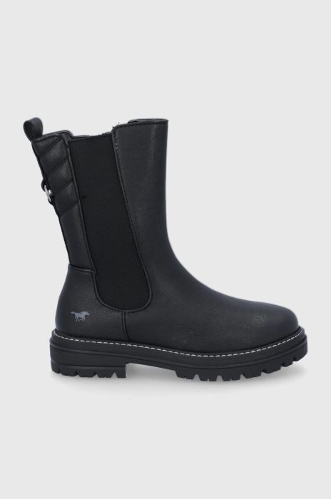 Черевики Mustang жіночі колір чорний на плоскому ходу (1891176) Черевики Mustang жіночі колір чорний на плоскому ходу (1891176)