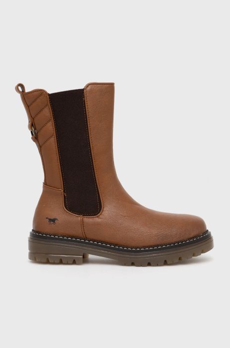 Черевики Mustang жіночі колір коричневий на плоскому ходу злегка утеплена (1934478) Черевики Mustang жіночі колір коричневий на плоскому ходу злегка утеплена (1934478)