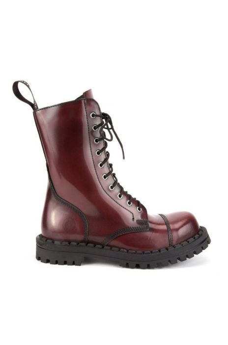 Шкіряні черевики Altercore жіночі колір бордовий на плоскому ходу Шкіряні черевики Altercore жіночі колір бордовий на плоскому ходу