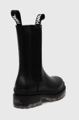 Шкіряні черевики Karl Lagerfeld жіночі колір чорний на платформі (1728294)