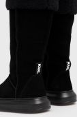 Замшеві чоботи Karl Lagerfeld Kapri Kosi колір чорний