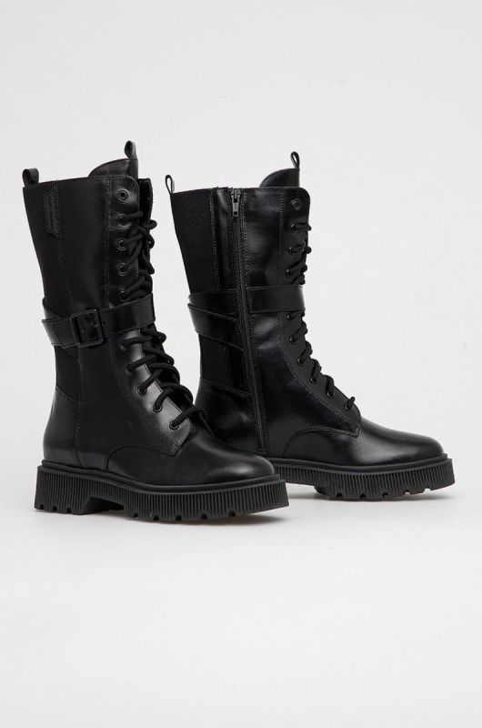 Шкіряні черевики Kurt Geiger London жіночі колір чорний на платформі фото 2