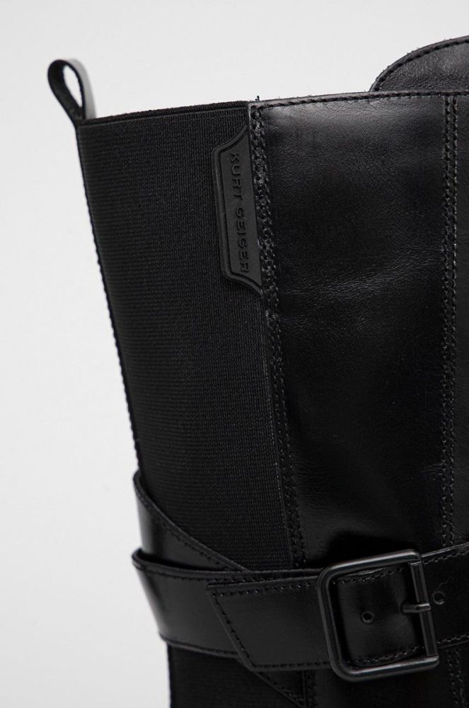 Шкіряні черевики Kurt Geiger London жіночі колір чорний на платформі фото 3