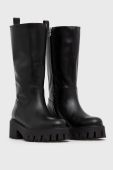 Шкіряні чоботи Patrizia Pepe жіночі колір чорний на платформі (1887813)