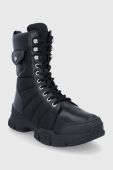 Черевики Love Moschino жіночі колір чорний на плоскому ходу (1801844)