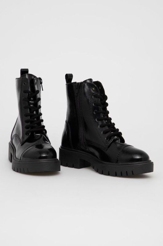 Черевики Aldo жіночі колір чорний на плоскому ходу фото 2