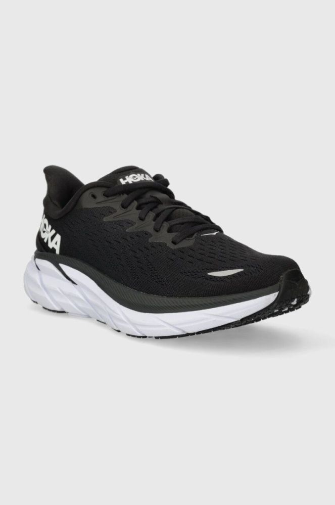 Кросівки для тренувань Hoka One One CLIFTON 8 колір чорний на плоскому ходу 1119394-AEBL фото 2