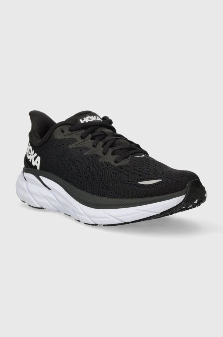 Кросівки для тренувань Hoka One One CLIFTON 8 колір чорний на плоскому ходу 1119394-AEBL
