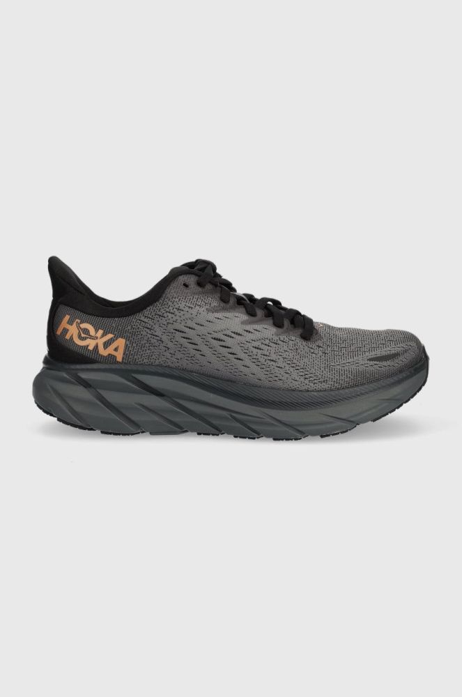 Кросівки для тренувань Hoka Clifton 8 колір сірий на плоскому ходу 1119394-AEBL