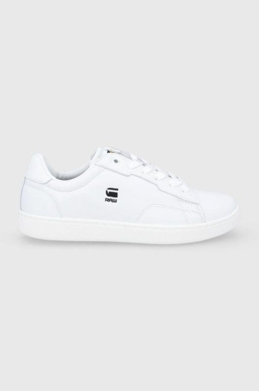 Шкіряні черевики G-Star Raw колір білий на плоскому ходу (1898052)