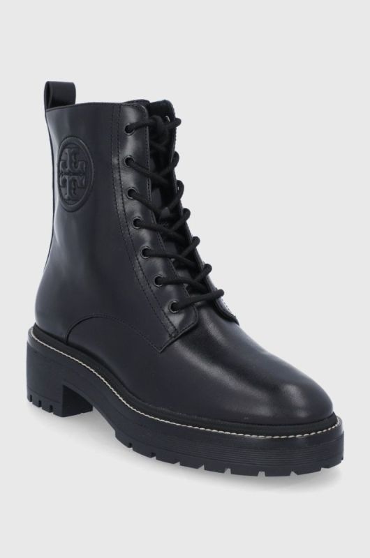 Черевики Tory Burch Miller жіночі колір чорний на плоскому ходу фото 2
