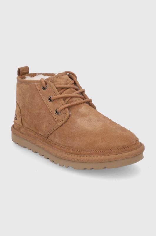 Замшеві кросівки UGG жіночі колір коричневий на плоскому ходу утеплене 1094269.CHE-CHE фото 2