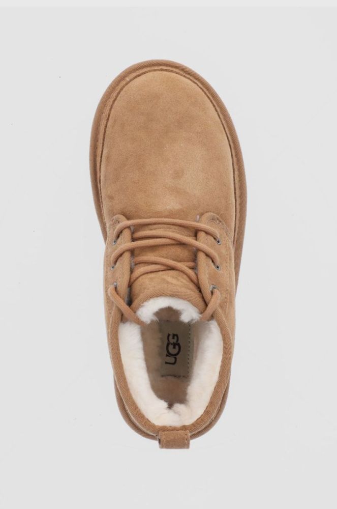 Замшеві кросівки UGG жіночі колір коричневий на плоскому ходу утеплене 1094269.CHE-CHE фото 4