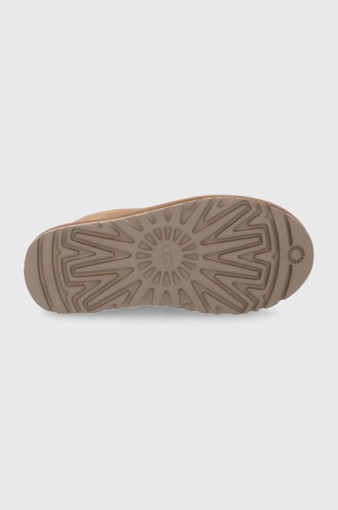 Замшеві кросівки UGG жіночі колір коричневий на плоскому ходу утеплене 1094269.CHE-CHE фото 5
