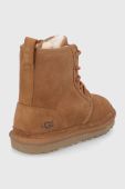 Замшеві черевики UGG Neumel High жіночі колір коричневий на плоскому ходу утеплене Замшеві черевики UGG Neumel High жіночі колір коричневий на плоскому ходу утеплене