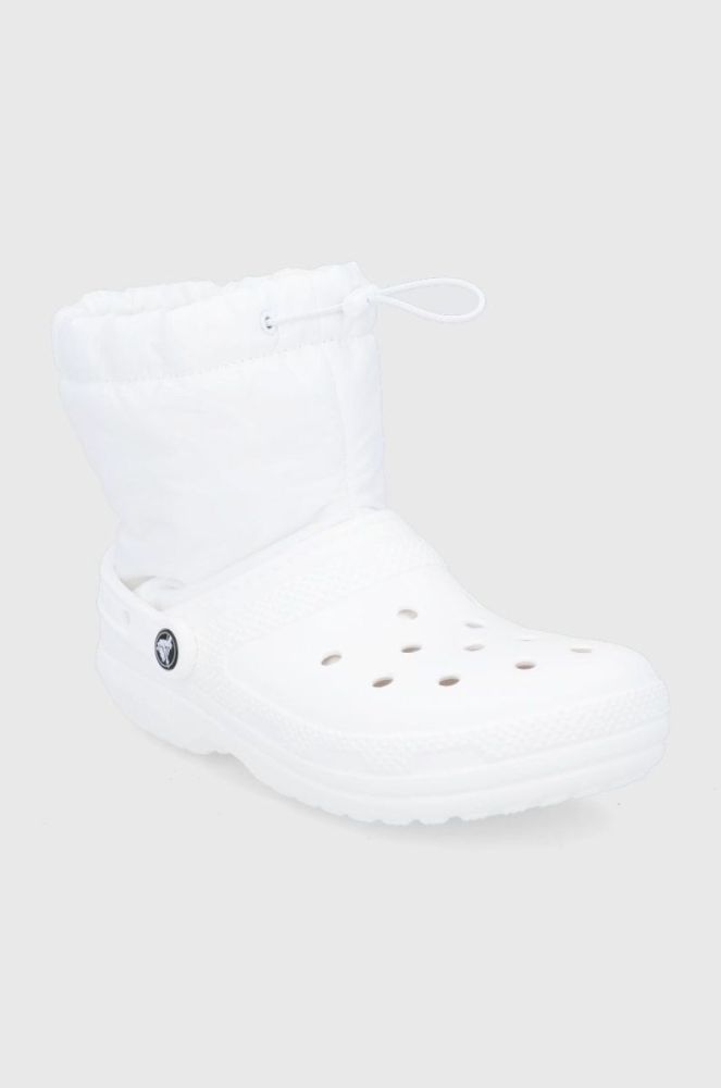 Зимові чоботи Crocs Classic Lined Neo Puff Boot колір білий 206630 фото 2